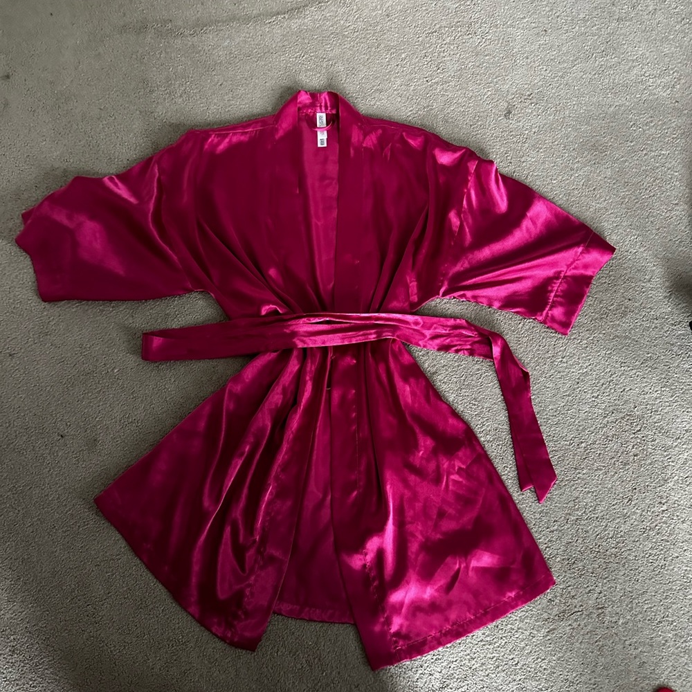 Pink Satin robe